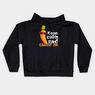 Keep Calm And Carrot On Funny Kids Hoodie